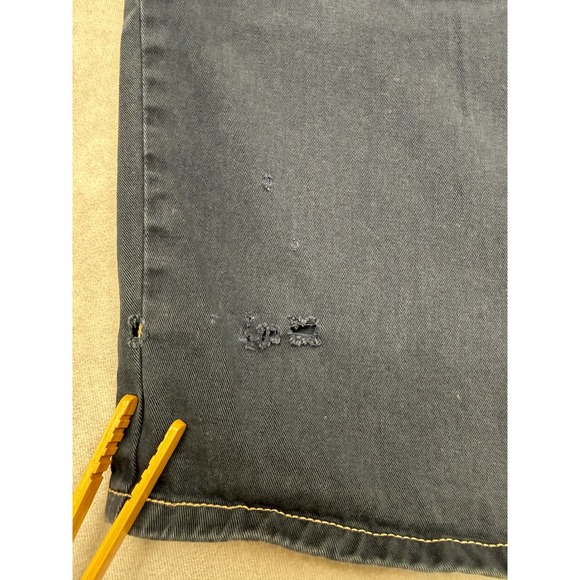 VTG 90's‎ Lucky Brand Dungarees Jeans Shorts Men 34 Blue Denim Distressed USA - Picture 9 of 16